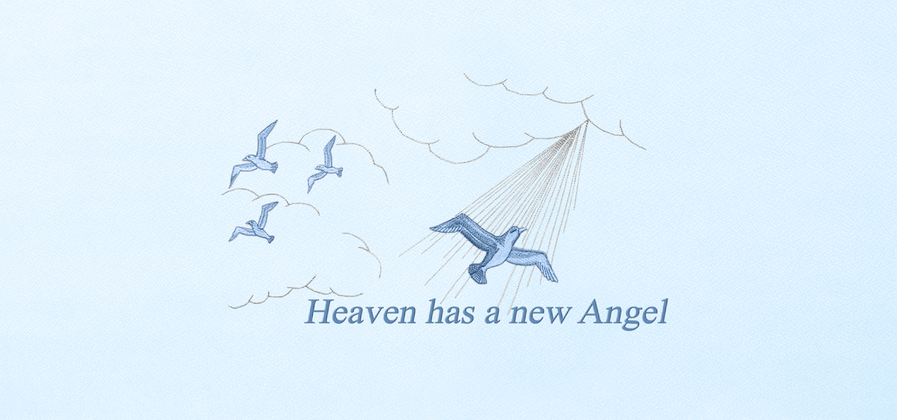 Heaven has a new Angel Blue Blue Faux